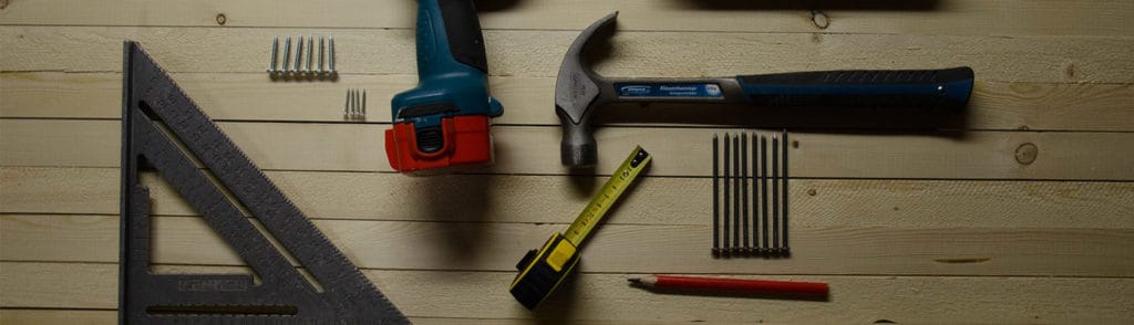 Tools on a work desk