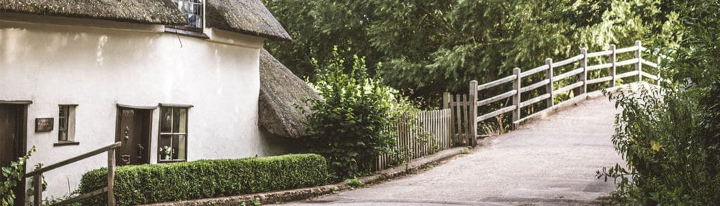 Cottage by a bridge